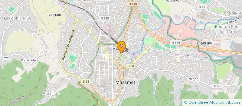 localisation de l'entreprise SASU ROLAND REBERGA  MAZAMET