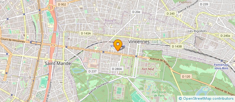 localisation de l'entreprise SASU SAM à VINCENNES