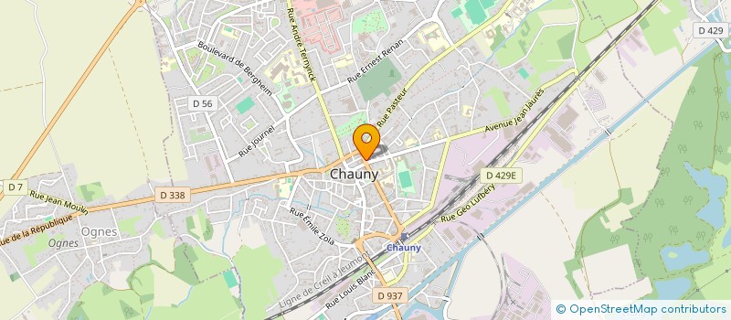 localisation de l'entreprise SASU SAM' COIFF' à CHAUNY