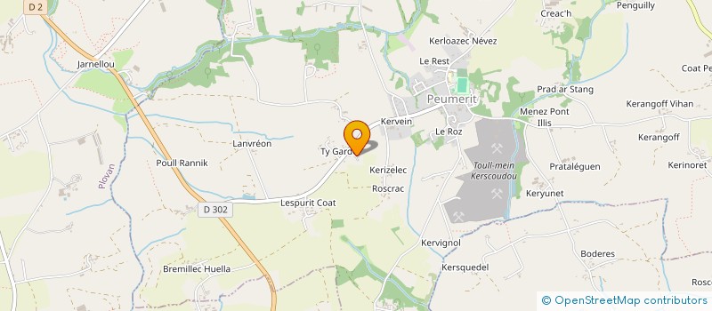 localisation de l'entreprise SASU SICO CLEAN 29  PEUMERIT