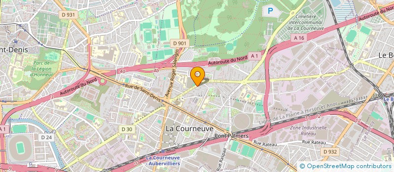 localisation de l'entreprise SAT'IMMO à LA COURNEUVE