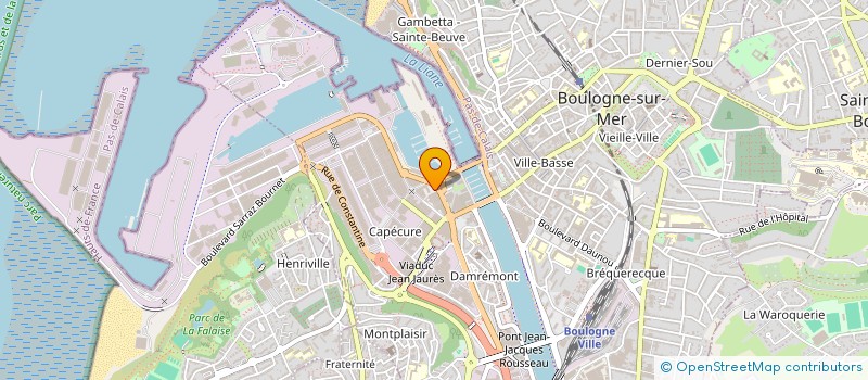 localisation de l'entreprise SAT METROPOLE  BOULOGNE-SUR-MER