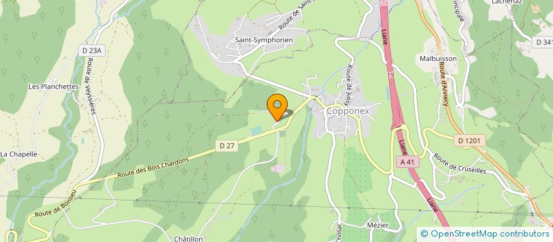 localisation de l'entreprise SATAC  COPPONEX