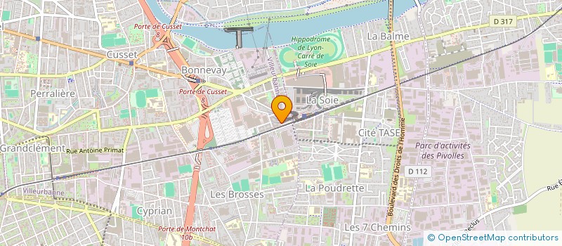 localisation de l'entreprise SATELCOM à VILLEURBANNE