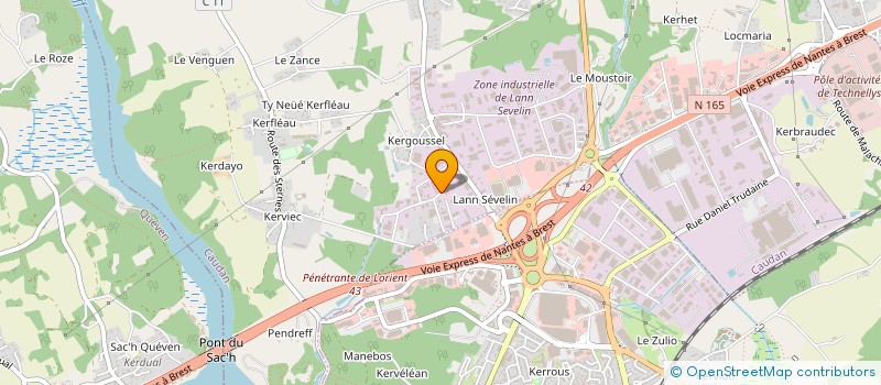 localisation de l'entreprise SATELIT à CAUDAN