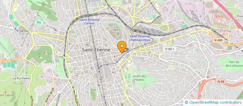 localisation de l'entreprise SATELLITES  SAINT-ETIENNE