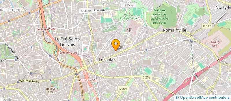 localisation de l'entreprise SATEYE à LES LILAS