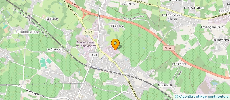 localisation de l'entreprise SATICARO  LA HAIE-FOUASSIERE