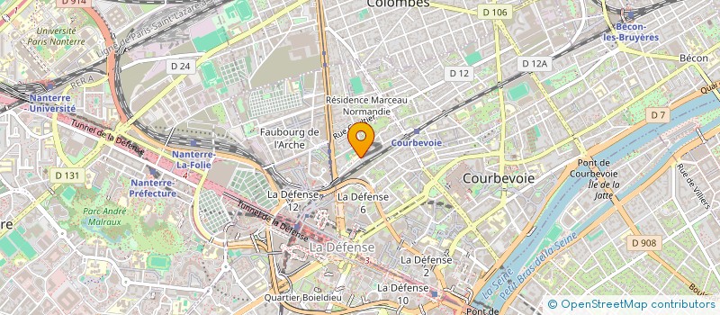 localisation de l'entreprise SATICOM à COURBEVOIE