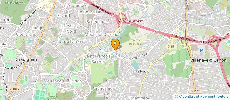 localisation de l'entreprise SATIS  GRADIGNAN