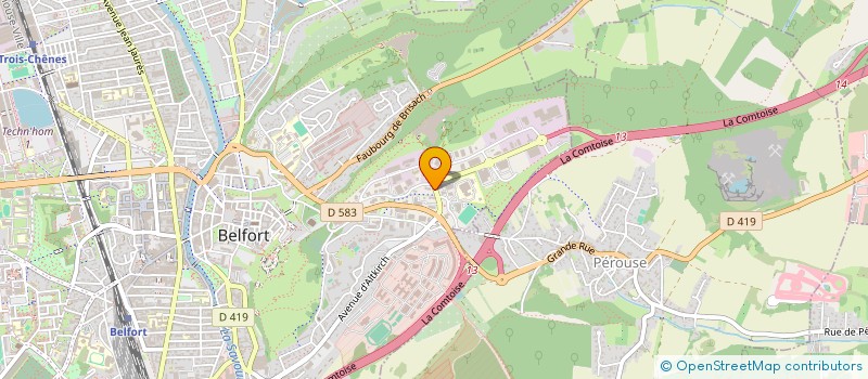 localisation de l'entreprise SATNAT  BELFORT