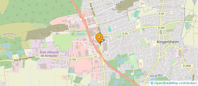 localisation de l'entreprise SATORIZ MULHOUSE à KINGERSHEIM