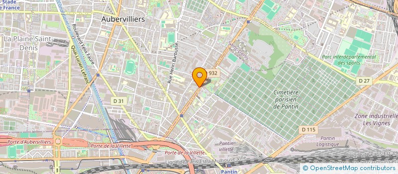localisation de l'entreprise SATRA à AUBERVILLIERS