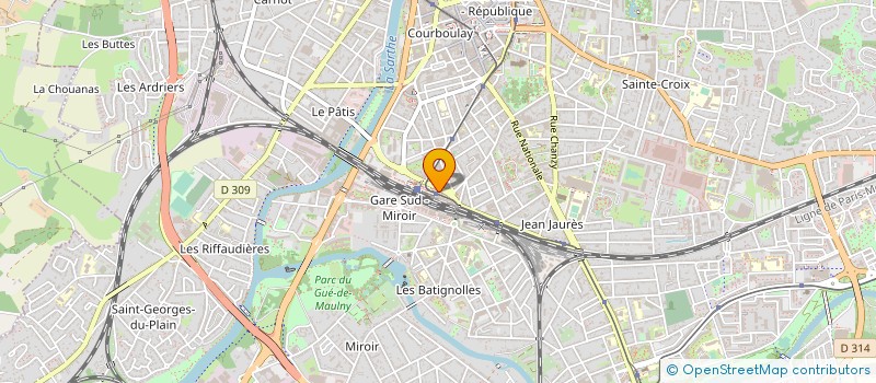 localisation de l'entreprise SATURN ASCENSEURS à LE MANS