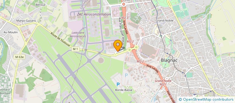 localisation de l'entreprise SATYS SURFACE TREATMENT NORD  BLAGNAC