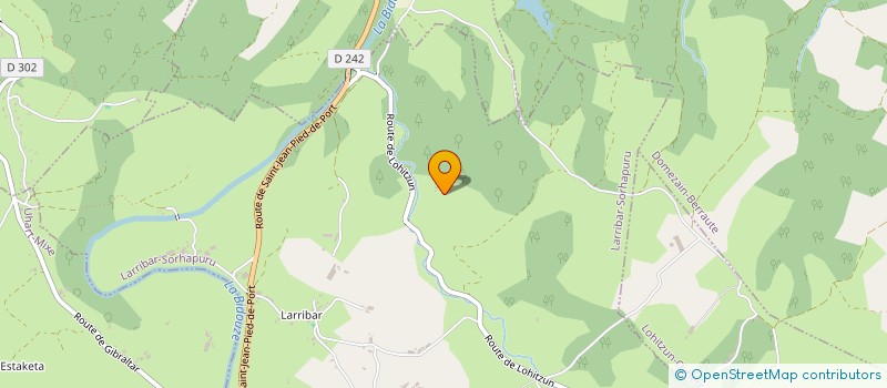 localisation de l'entreprise SAUBIRAT  LARRIBAR-SORHAPURU