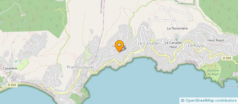 localisation de l'entreprise SAUDADE à RAYOL-CANADEL-SUR-MER