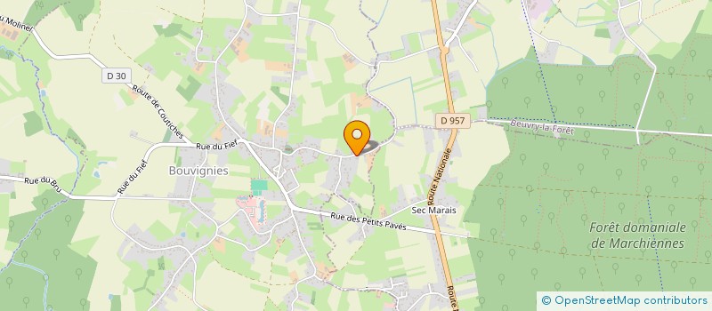 localisation de l'entreprise SAUDEF à BOUVIGNIES