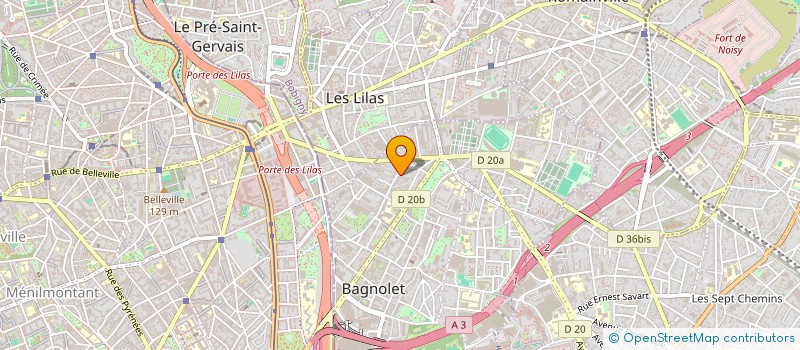 localisation de l'entreprise SAUHERE S A R L  BAGNOLET