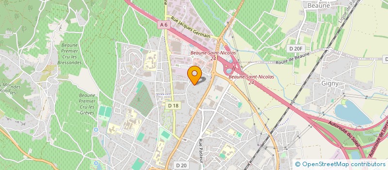 localisation de l'entreprise SAUJAC SAS à BEAUNE