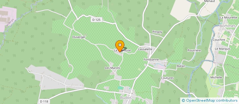 localisation de l'entreprise SAUJON CARS  BUDOS