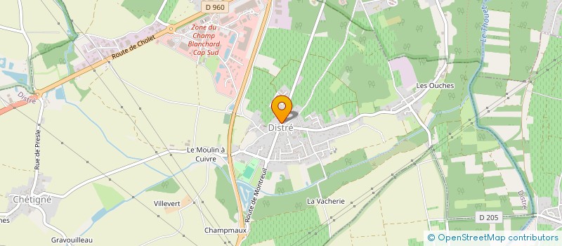 localisation de l'entreprise SAUMUR CABLAGE à DISTRE