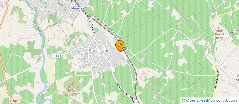 localisation de l'entreprise SAUNE PASCAL  PUISSALICON