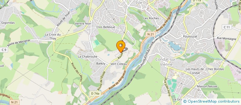 localisation de l'entreprise SAUR FOOTBALL CLUB LIMOUSIN à ISLE