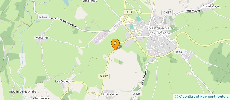 localisation de l'entreprise SAURET IMMOBILIER  SAINT-GERVAIS-D'AUVERGNE