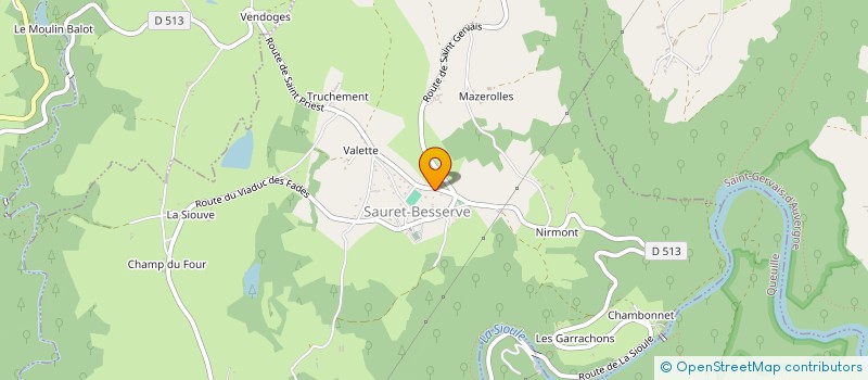 localisation de l'entreprise SAURET PERE ET FILS  SAINT GERVAIS D'AUVERGNE