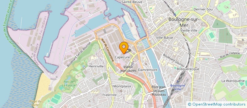 localisation de l'entreprise SAUVAGE ANDRE ET CLAUDE  BOULOGNE-SUR-MER