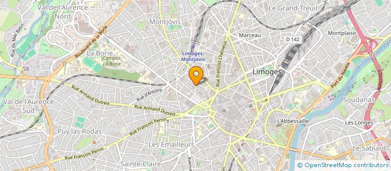 localisation de l'entreprise SAUVAGEOT ERNEST à LIMOGES