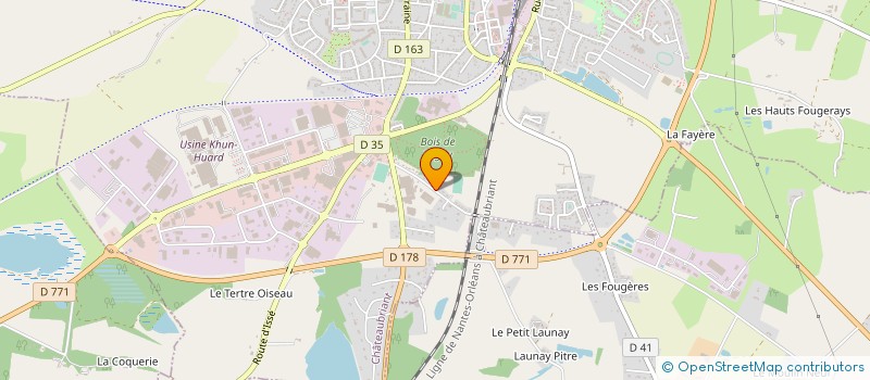 localisation de l'entreprise SAUVAGER TP  CHATEAUBRIANT