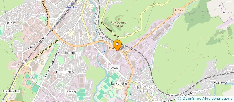 localisation de l'entreprise SAUVAGNAT à AURILLAC