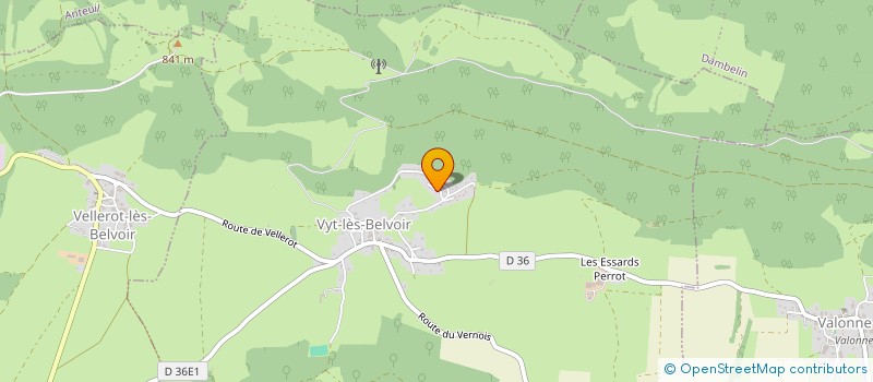 localisation de l'entreprise SAUVANET CONSTRUCTIONS  VYT-LES-BELVOIR