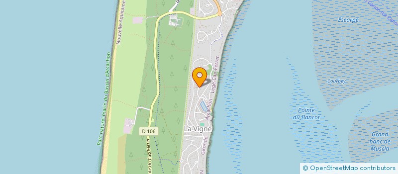 localisation de l'entreprise SAUVEGARDE DE LA PLAGE DE LA VIGNE S.P.L.V.  LEGE-CAP-FERRET