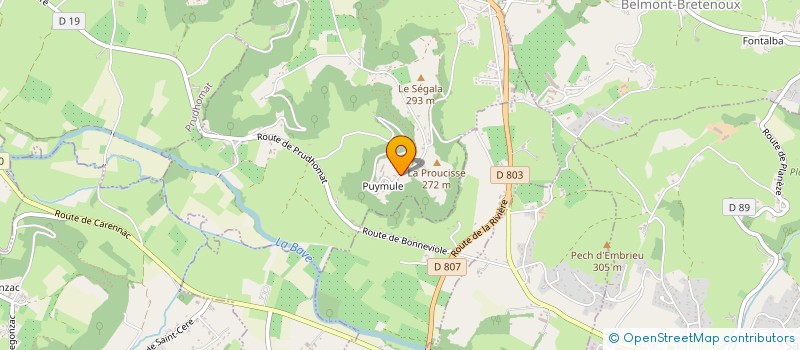 localisation de l'entreprise SAUVEGARDE DE PUYMULE  SAINT-MICHEL-LOUBEJOU