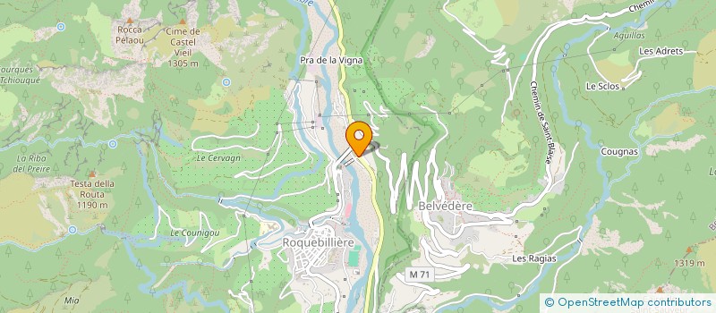 localisation de l'entreprise SAUVEGARDE ET RENOUVEAU DU VERSANT BELVEDERE ROQUEBILLIERE  ROQUEBILLIERE