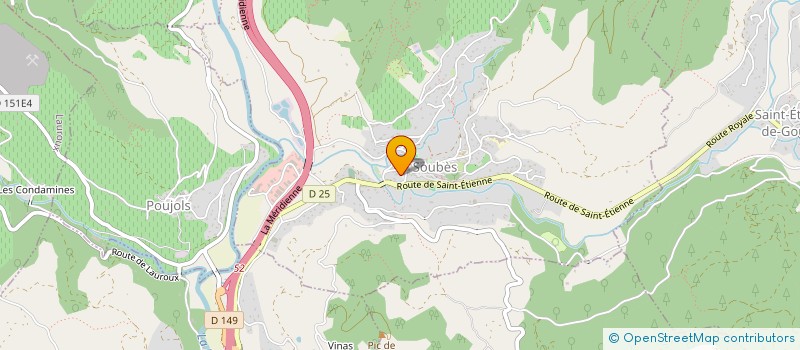 localisation de l'entreprise SAUVEGARE PATRIMOINE ET ENVIRONNEMENT DE SOUBES  SOUBES