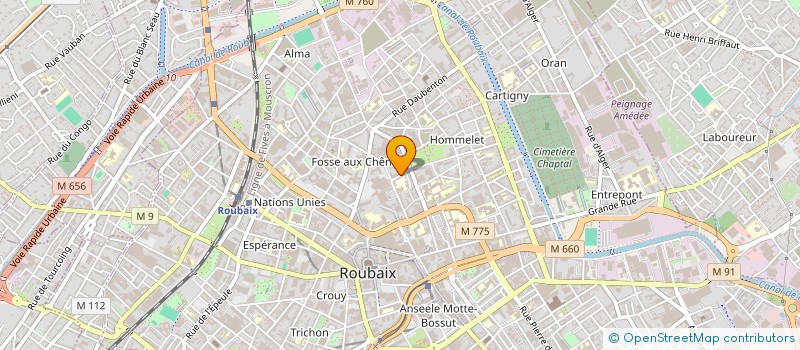 localisation de l'entreprise SAUVERD  ROUBAIX