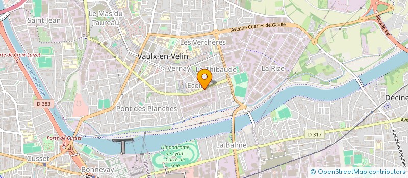 localisation de l'entreprise SAUVINET à VAULX-EN-VELIN