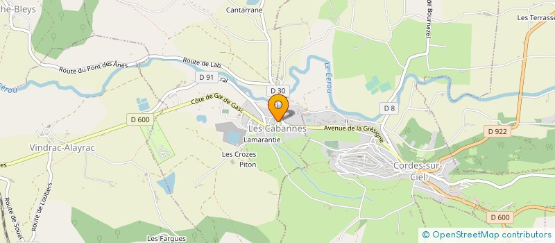 localisation de l'entreprise SAUVONS LE CIEL DE CORDES (SLCC)  MILHARS