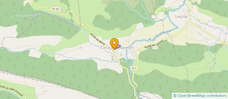 localisation de l'entreprise SAUZET PHOTOVOLTAIQUE & ELECTRICITE à CARLA-DE-ROQUEFORT