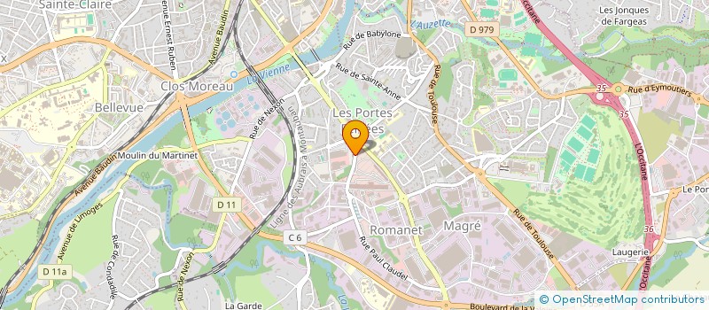 localisation de l'entreprise SAV DARTHOU & FILS à LIMOGES