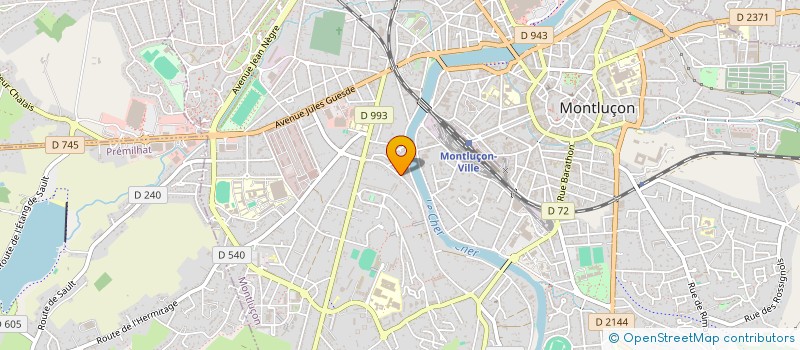 localisation de l'entreprise SAV ENERGIES CONFORT SARL à MONTLUCON
