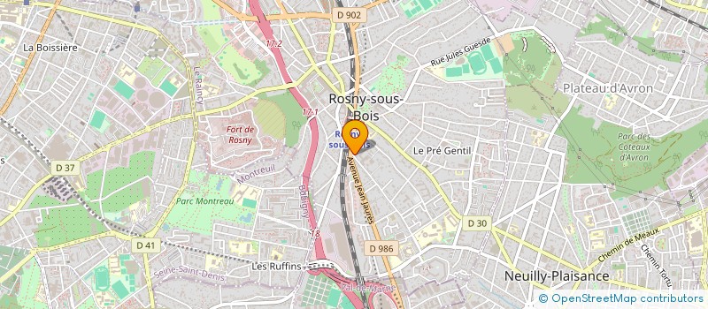localisation de l'entreprise SAVALLI AUTOMOBILE à ROSNY-SOUS-BOIS