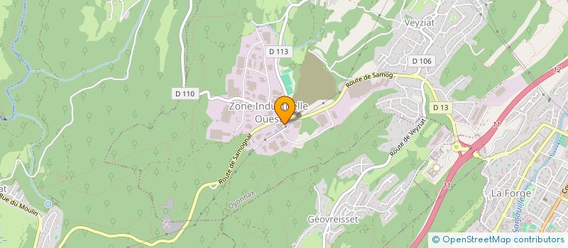 localisation de l'entreprise SAVARIN à OYONNAX