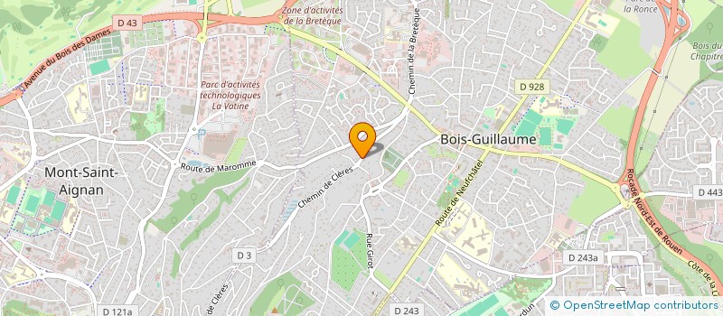 localisation de l'entreprise SAVARY CUCINE à BOIS-GUILLAUME