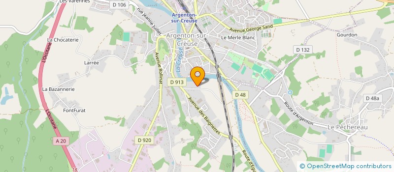 localisation de l'entreprise SAVATON à ARGENTON-SUR-CREUSE