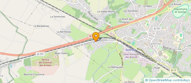 localisation de l'entreprise SAVENAY RECUP AUTO à LA CHAPELLE-LAUNAY